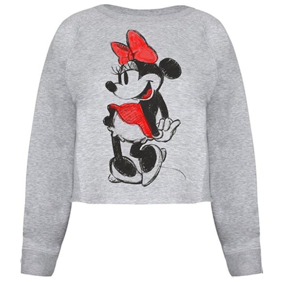 Disney Women's Minnie Mouse Crew Neck Sweatshirt - Picture 2 of 6